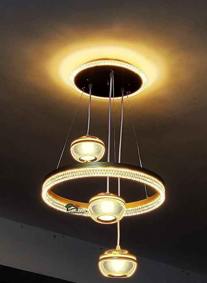 Weldecor Modern Multicolour LED Ceiling Chandelier: Elegant Lighting for Your Home (300MM) (Style3) - Image 2